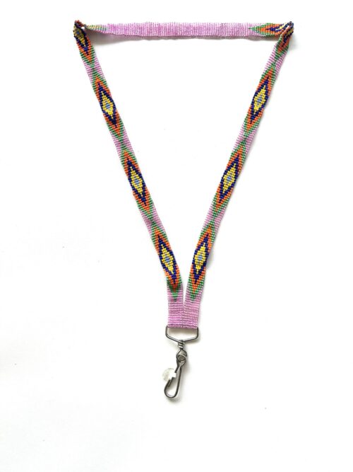 Pink Sunset Double Mirror Chevron Lanyard