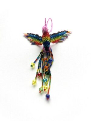Pink head Rainbow Chest Hummingbird Ornament