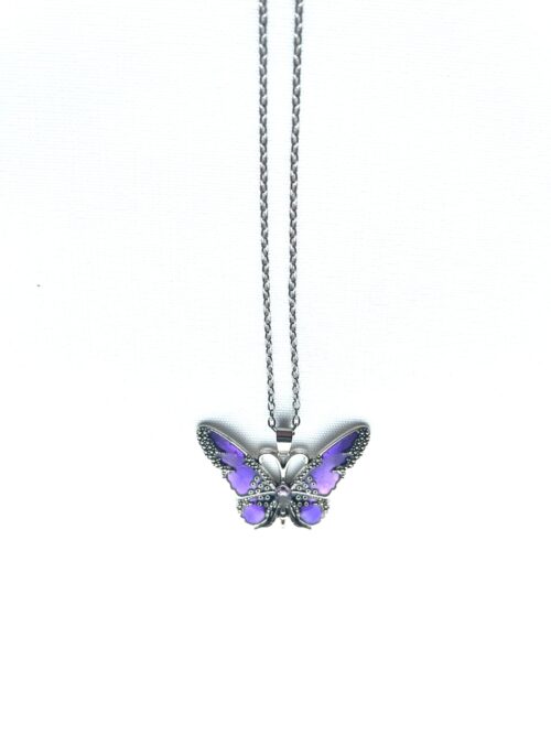 Purple Butterfly Necklace
