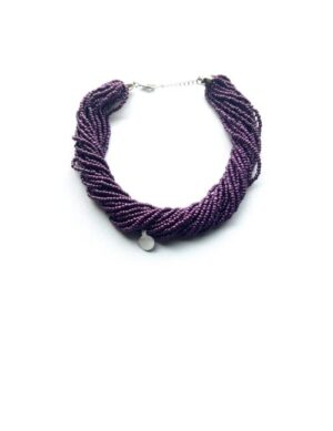 Purple Multi Strand Bead Choker