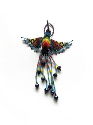 Purple head Diamond Rainbow Wing Hummingbird Ornament