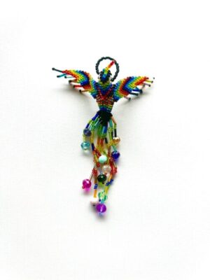 Rainbow Red V Neck Hummingbird Song Ornament
