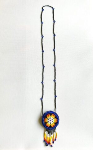 Sacred Flower Frosty Cobalt Medicine Pouch
