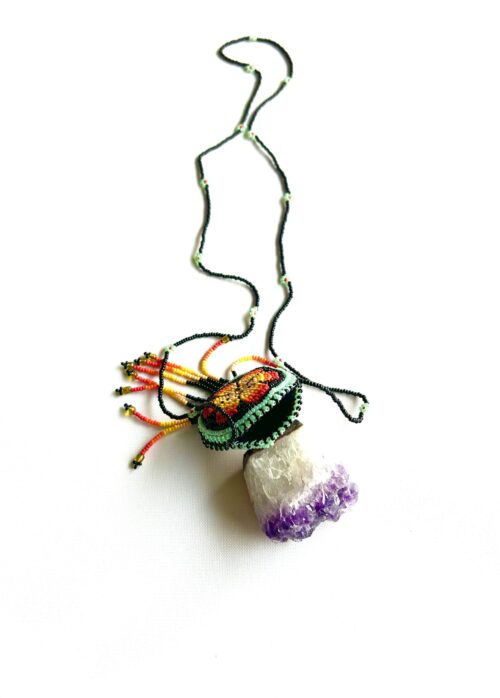 Sacred Flower Frosty Light Blue Medicine Pouch - Image 2