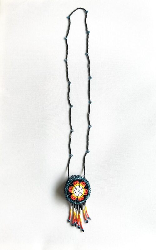 Sacred Flower Frosty Teal Medicine Pouch