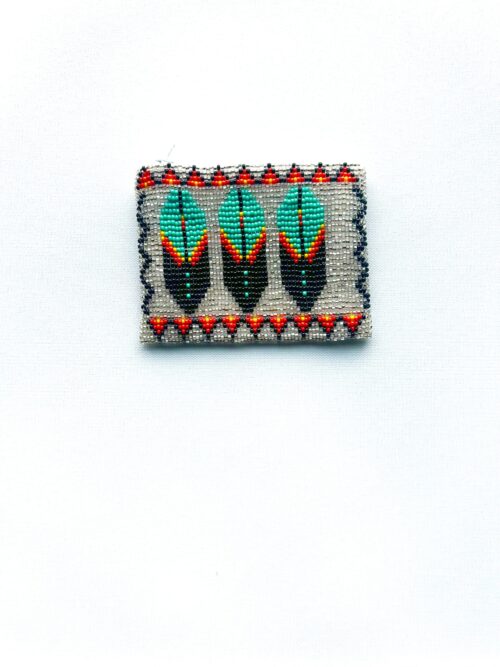 Silver 3 Feather Coin Purse