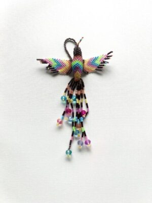 Taupe Head Chevron Wing Hummingbird Ornament
