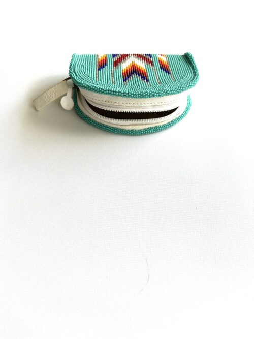 Teal Chevron Shoshone Style Coin Purse - Image 2
