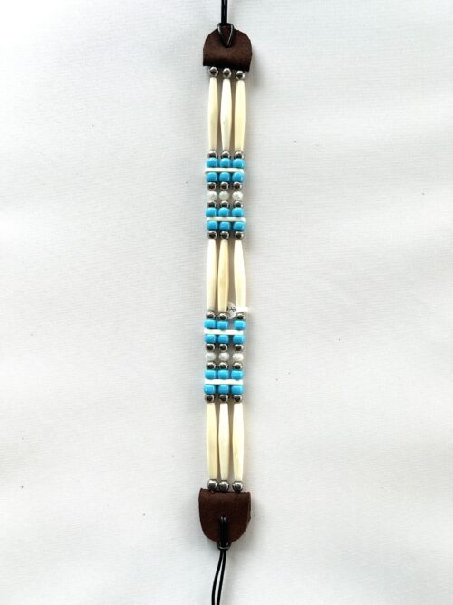 Turquoise Bone Silver Choker - Image 3