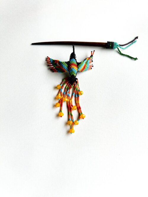 Turquoise Hummingbird Barrette - Image 2