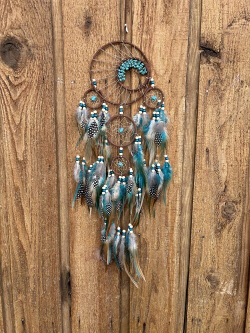 Turquoise Tree of Life 5 Circle Dreamcatcher