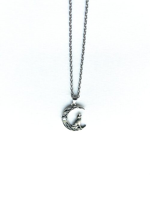 Wolf Moon with Jewel Necklace