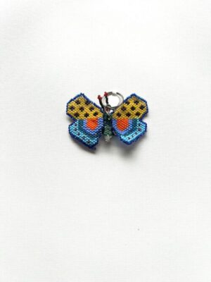 Yellow Purple Orange Blue Butterfly Key Chain