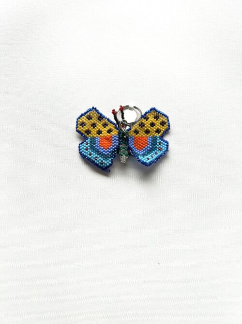 Yellow Purple Orange Blue Butterfly Key Chain