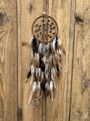 Brown Black Wooden Bead Dreamcatcher