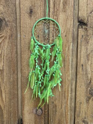 Green Petal Beaded Dreamcatcher