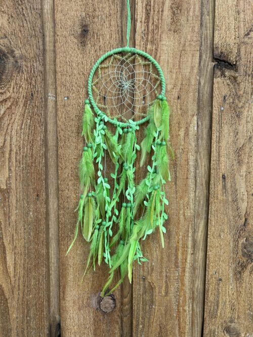 Green Petal Beaded Dreamcatcher