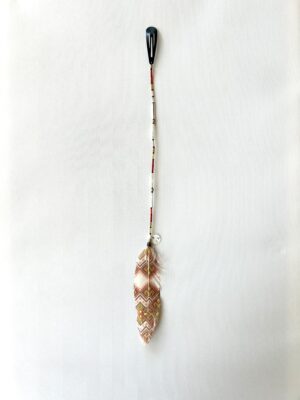 Long to Short Tube Melody with Painted Feather Hair Clip