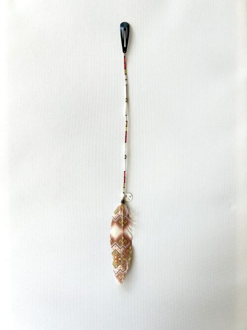 Long to Short Tube Melody with Painted Feather Hair Clip