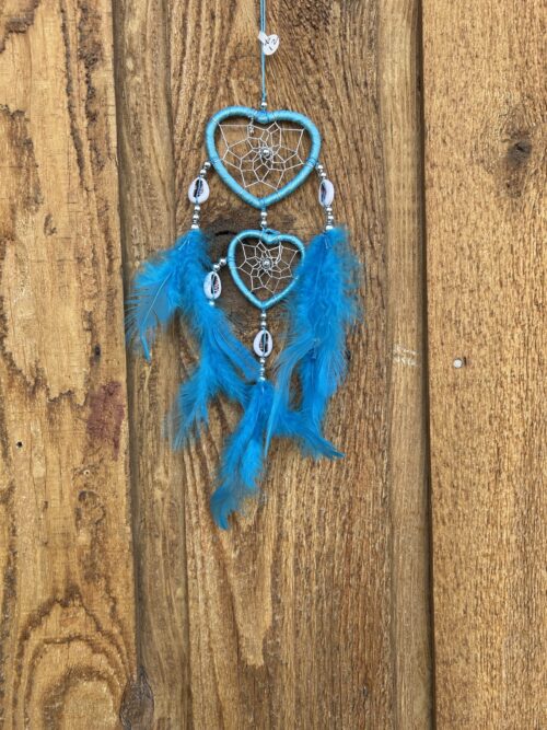 Turquoise 2 Heart Dreamcatcher