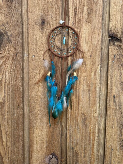 Turquoise Drop Blue Bead Dreamcatcher