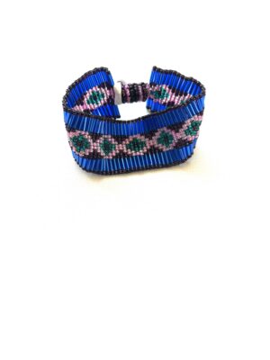 Cobalt Blue Pink Diamond Breeze Magnet Clasp Bracelet