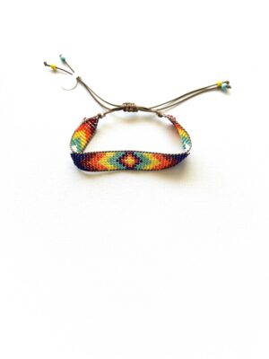 Rainbow Chevron Slip Tie Bracelet