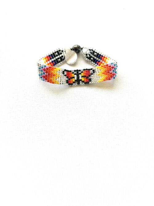 Silver Butterfly Magnet Clasp Bracelet
